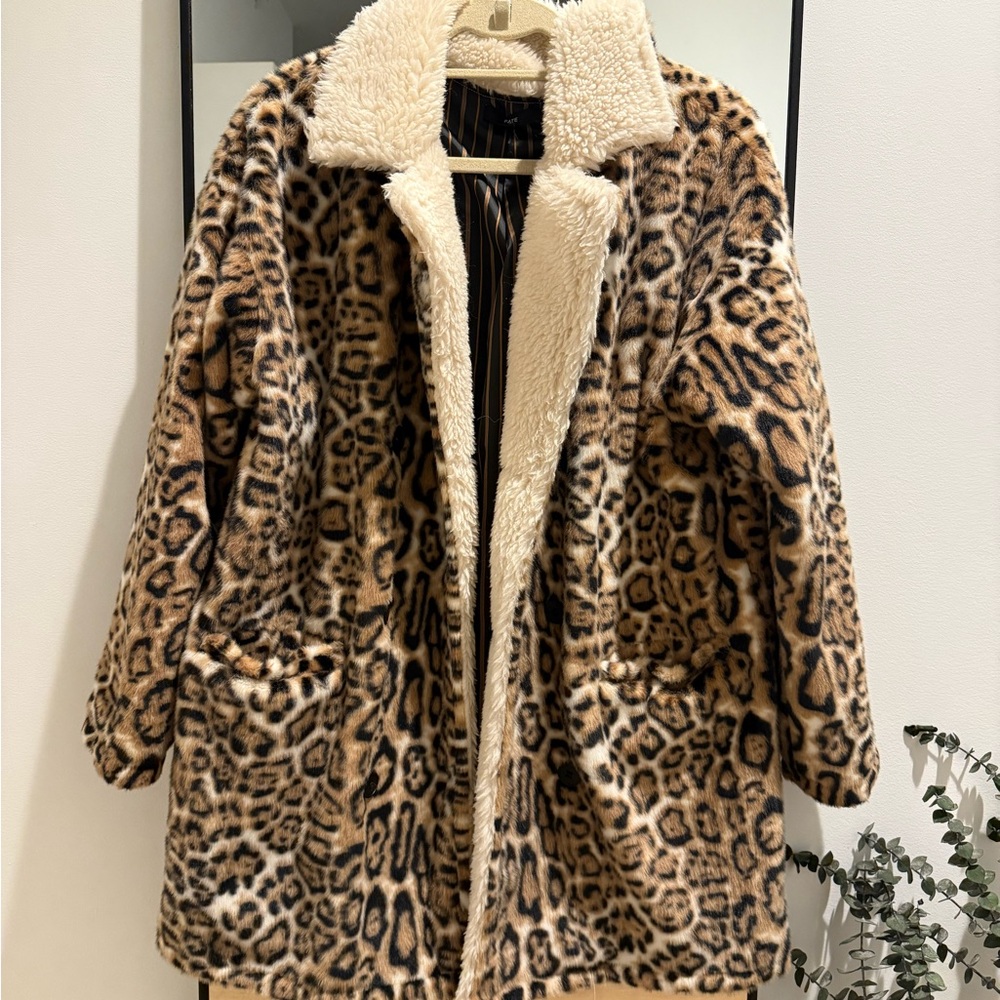 Leopard Print Teddy Jacket